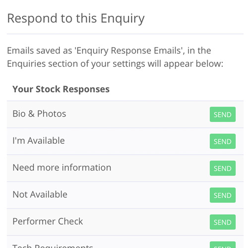 Stock Email Responses